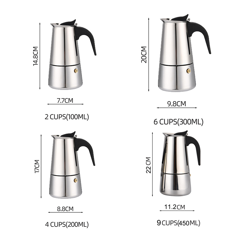 2/4/6/9 Cup Stainless Steel Mo - огляд і ціна Pothos