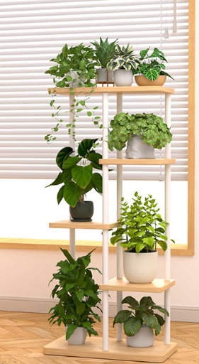 Multi‑Tier Metal Wood Plant St - огляд і ціна Indoor Plants