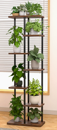 Multi‑Tier Metal Wood Plant St - огляд і ціна Indoor Plants